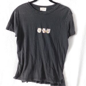 Urban Nation Womens T Shirt Good Luck Lucky Cats‎ Graphic Tee Short Sleeve